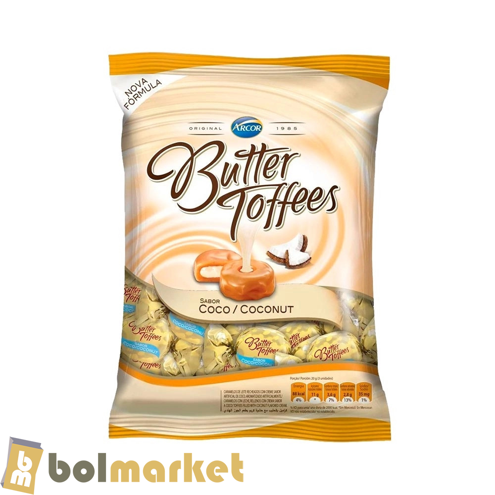 Arcor - Butter Toffees - Caramelos sabor a Coco- 17.63 oz (500g)