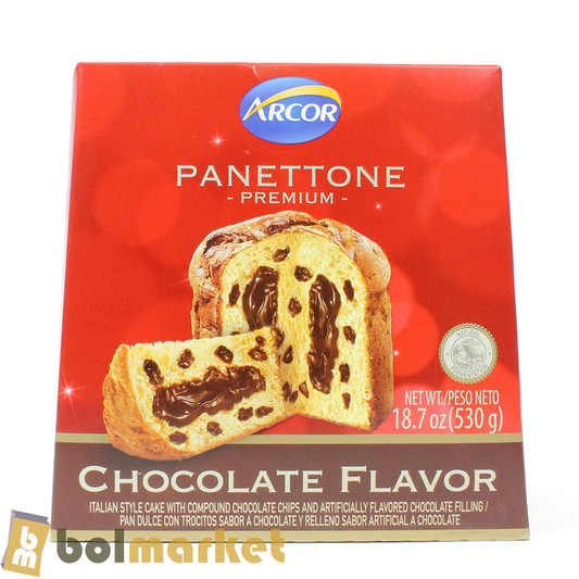 Arcor - Panettone Premium Relleno con Chocolate - 18.7 oz (530g)