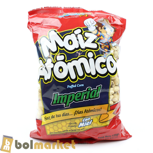 Cereales Atomicos - Maiz Atomico Imperial con Miel - 4.41 oz (125g)