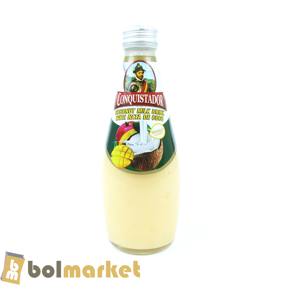 Conquistador - Leche de Coco con Nata de Coco - Sabor Mango - 9.8 fl oz (290mL)