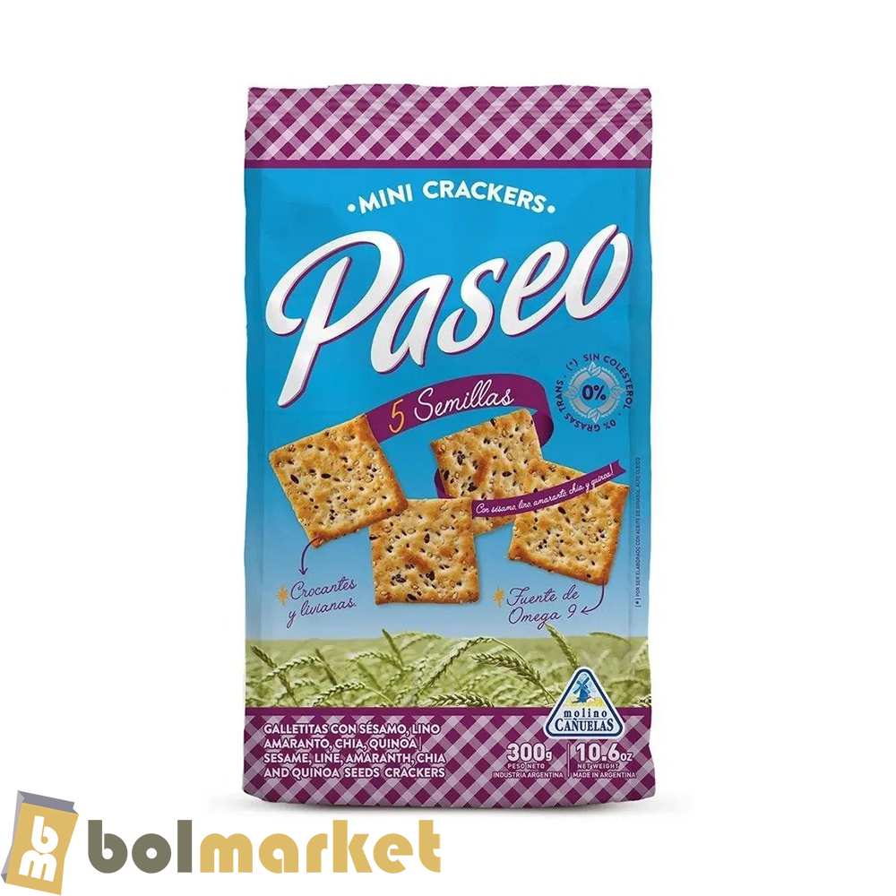 Paseo - Galletas 5 Semillas - 10.6 oz (300g)