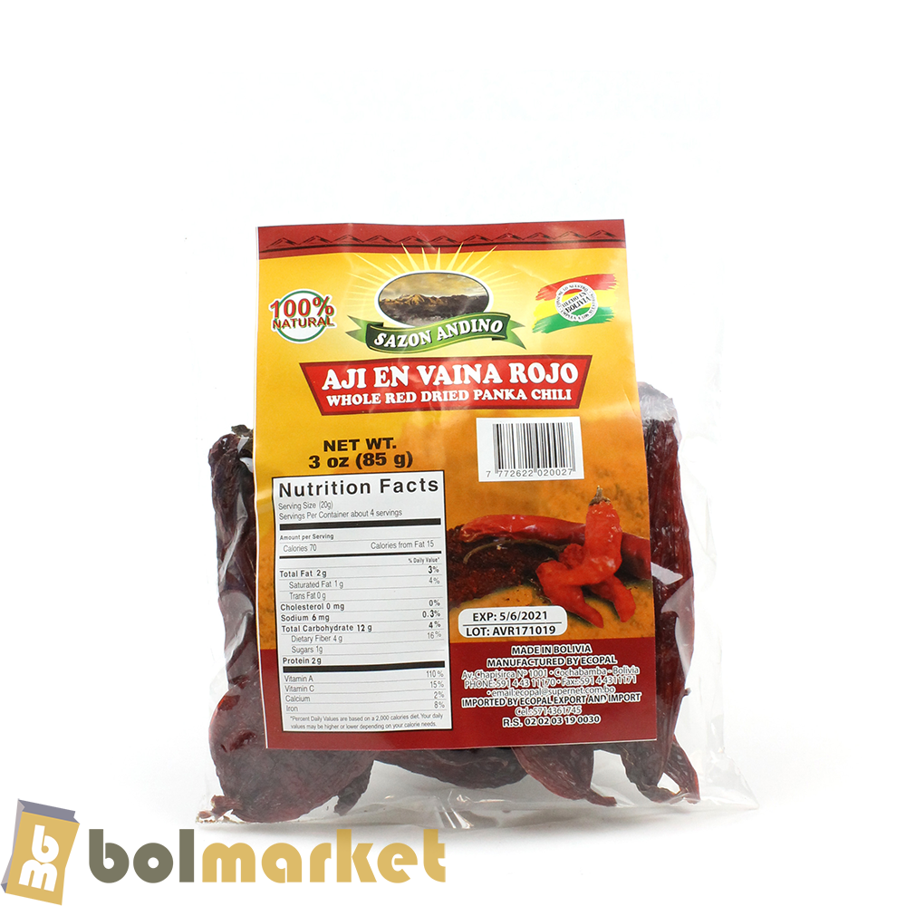 Sazon Andino - Aji en Vaina Rojo - 3 oz (85g)