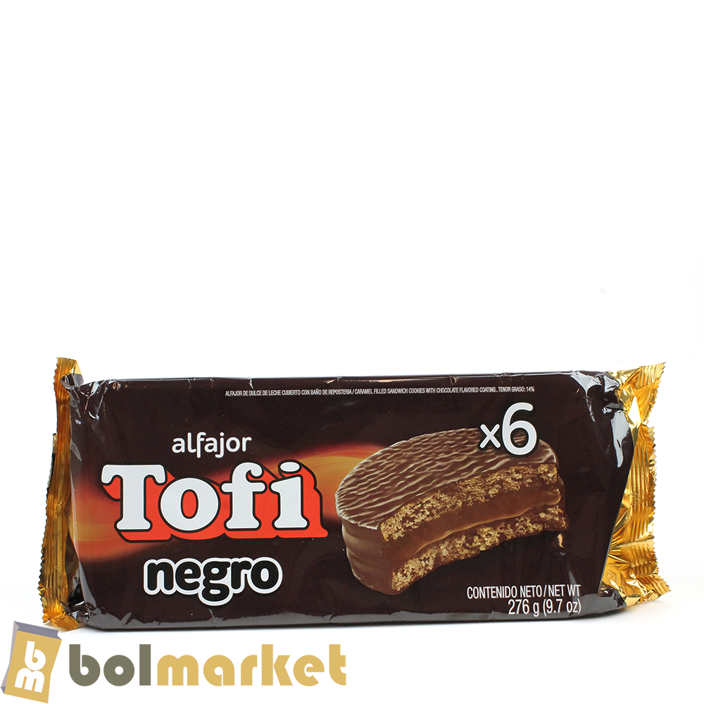 Tofi - Alfajores Rellenos de Dulce de Leche - Paquete de 6 - 9.7 oz (276g)