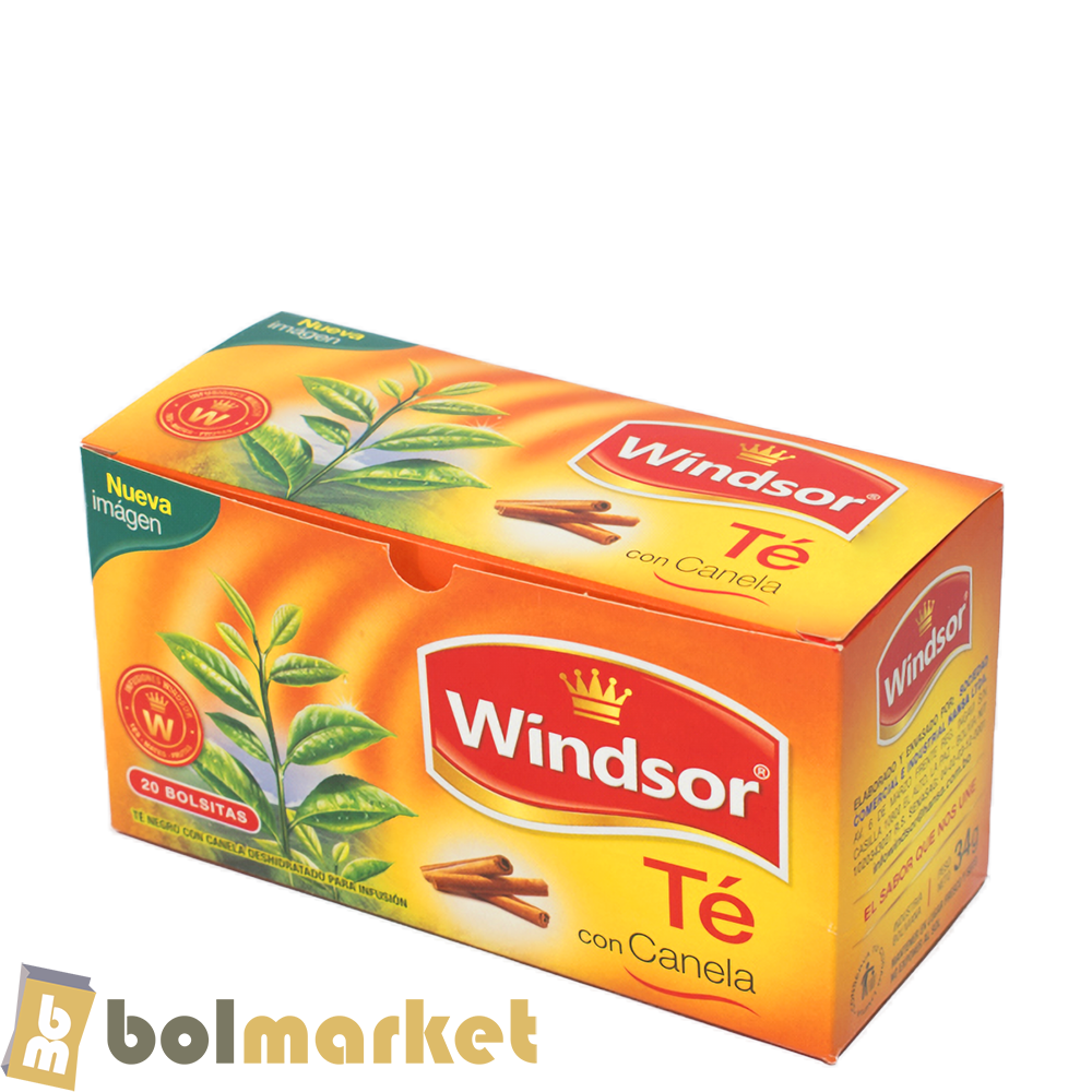 Windsor - Te con Canela - Caja de 20 bolsitas - 1.20 oz (34g)