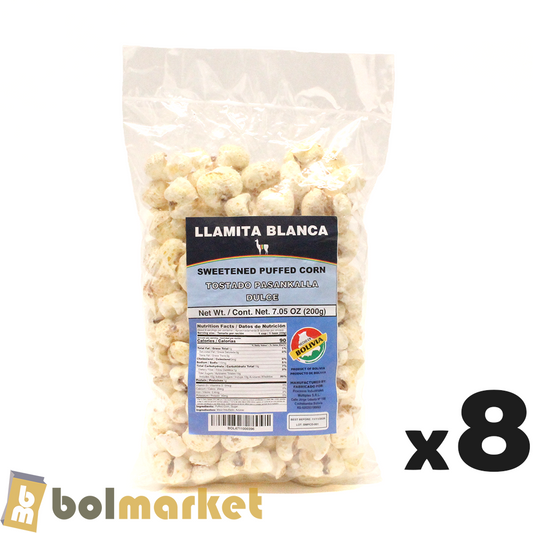 Llamita Blanca - Tostado Pasankalla Dulce - 56.43 oz (1.60 kg) - Paquete de 8