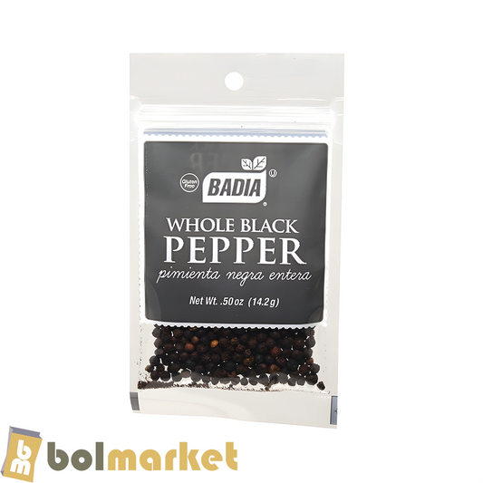 Badia - Pimienta Negra Entera - 0.50 oz (14.2g)