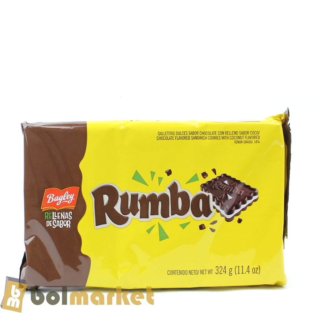 Bagley Rumba Bagley - Rumba Original Flavor - Chocolate Flavored Cookies with Cocon ...