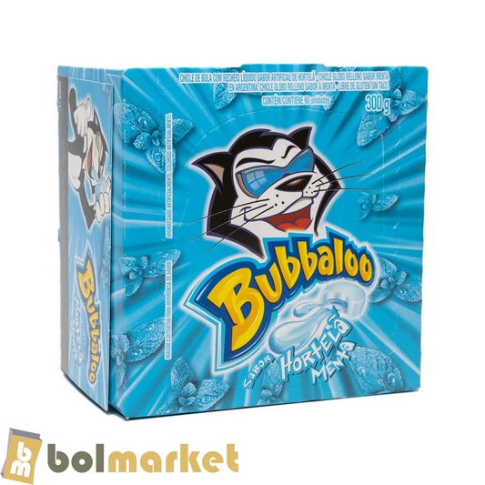 Bubbaloo - Chicle sabor Menta - Caja de 60 Pzas. - 14.58 oz (300g)