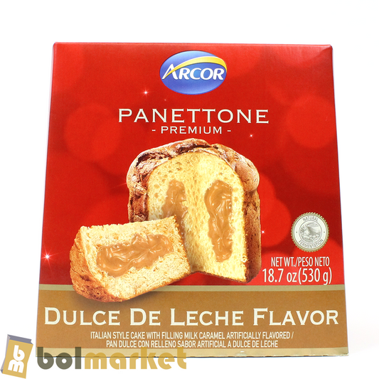 Arcor - Premium Panettone Filled with Dulce de Leche - 18.7 oz (530g)