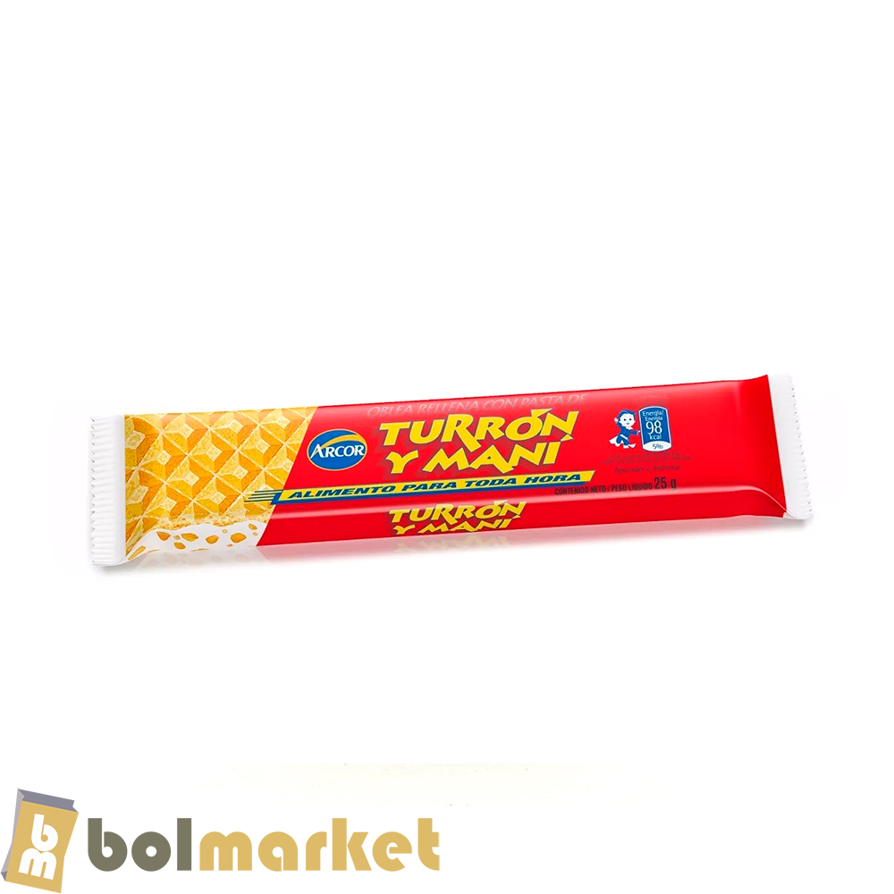 Arcor - Turron con mani - 1 turron - 0.8 oz (25g)