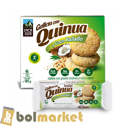 Inca Sur - Cookie with Quinoa and Grated Coconut - 6.35 oz (180g)