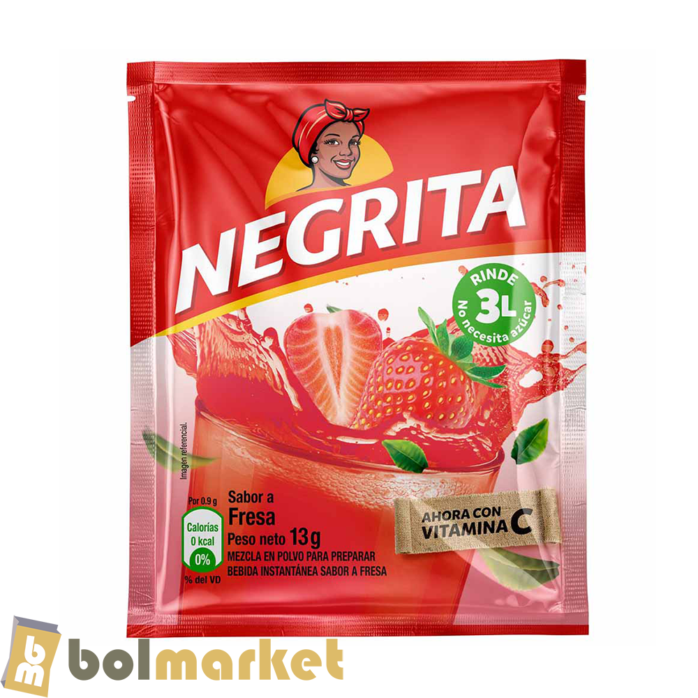 La Negrita - Refresco Fresa - 0.45 oz (13g)