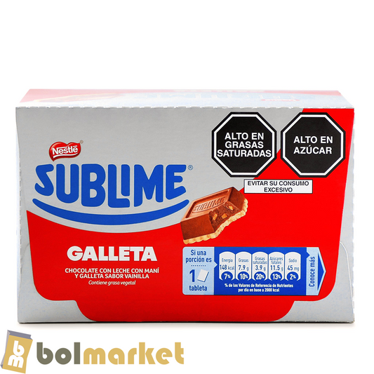 Nestle - Sublime con Galleta - Caja de 24 pzs - 23.70 oz (672g)