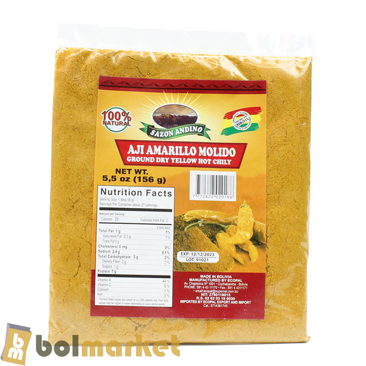 Andean Seasoning - Aji Amarillo Molido - 5.5 oz (156g)