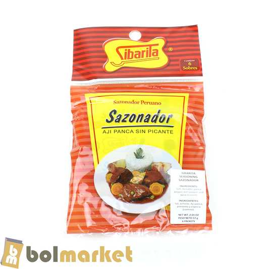 Sibarita - Aji Panca Seasoning Without Spicy - Pack of 6 Envelopes - 2.01 oz (57g)