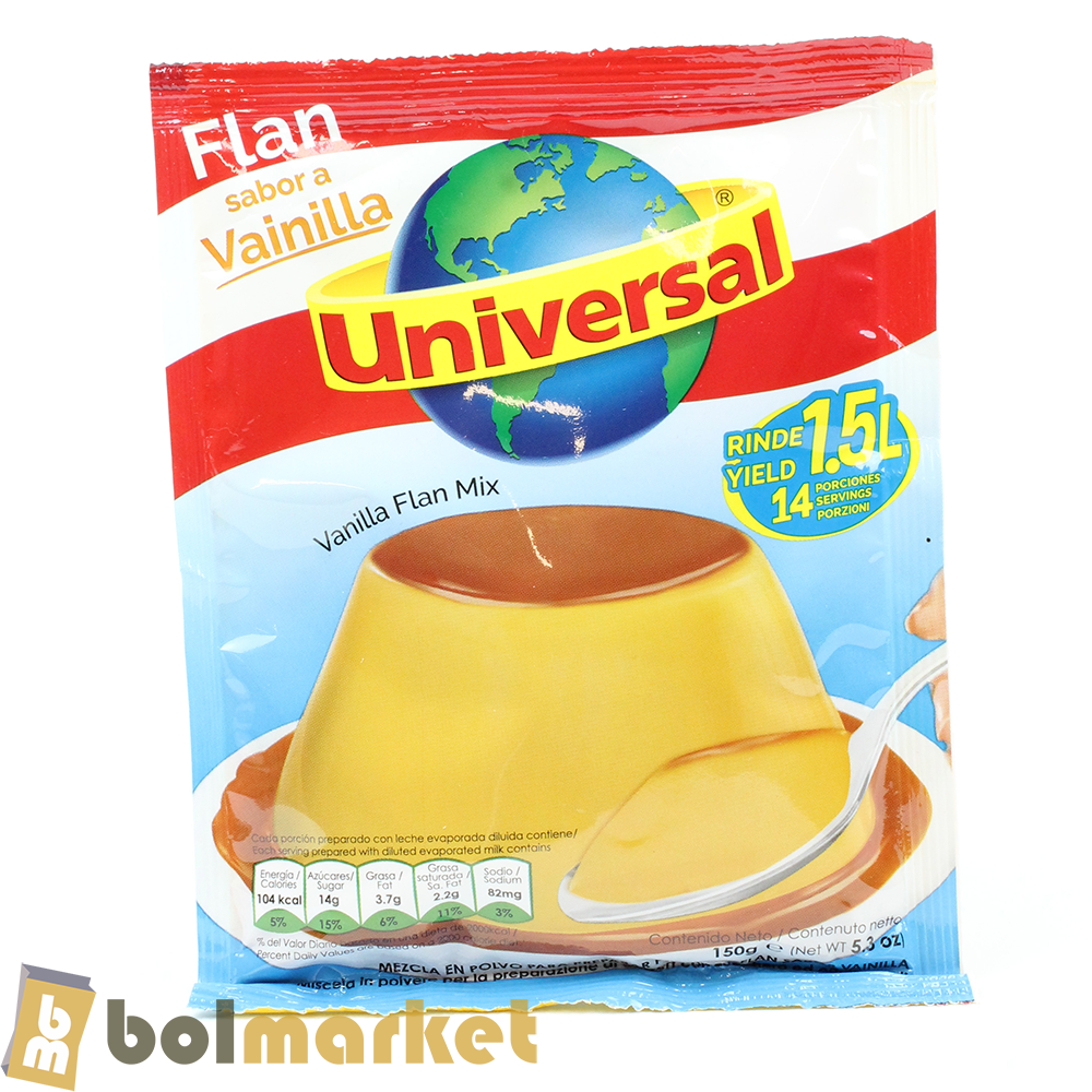 Universal - Flan sabor a Vainilla - 5.3 oz (150g)