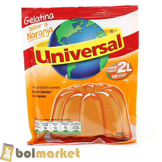 Universal - Gelatina sabor a Naranja - 5.3 oz (150g)