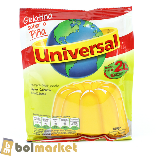 Universal - Gelatina sabor a Piña - 5.3 oz (150g)