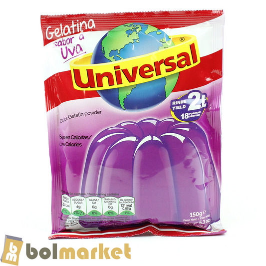 Universal - Gelatina sabor a Uva - 5.3 oz (150g)