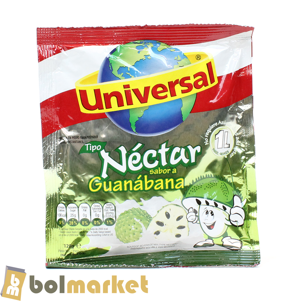 Universal - Néctar sabor a Guanábana - Mezcla en polvo para Refresco - 4.2 oz (120g)