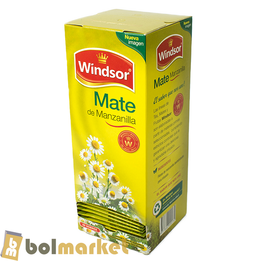 Windsor - Mate Manzanilla - Caja de 50 bolsitas - 1.59 oz (45g)