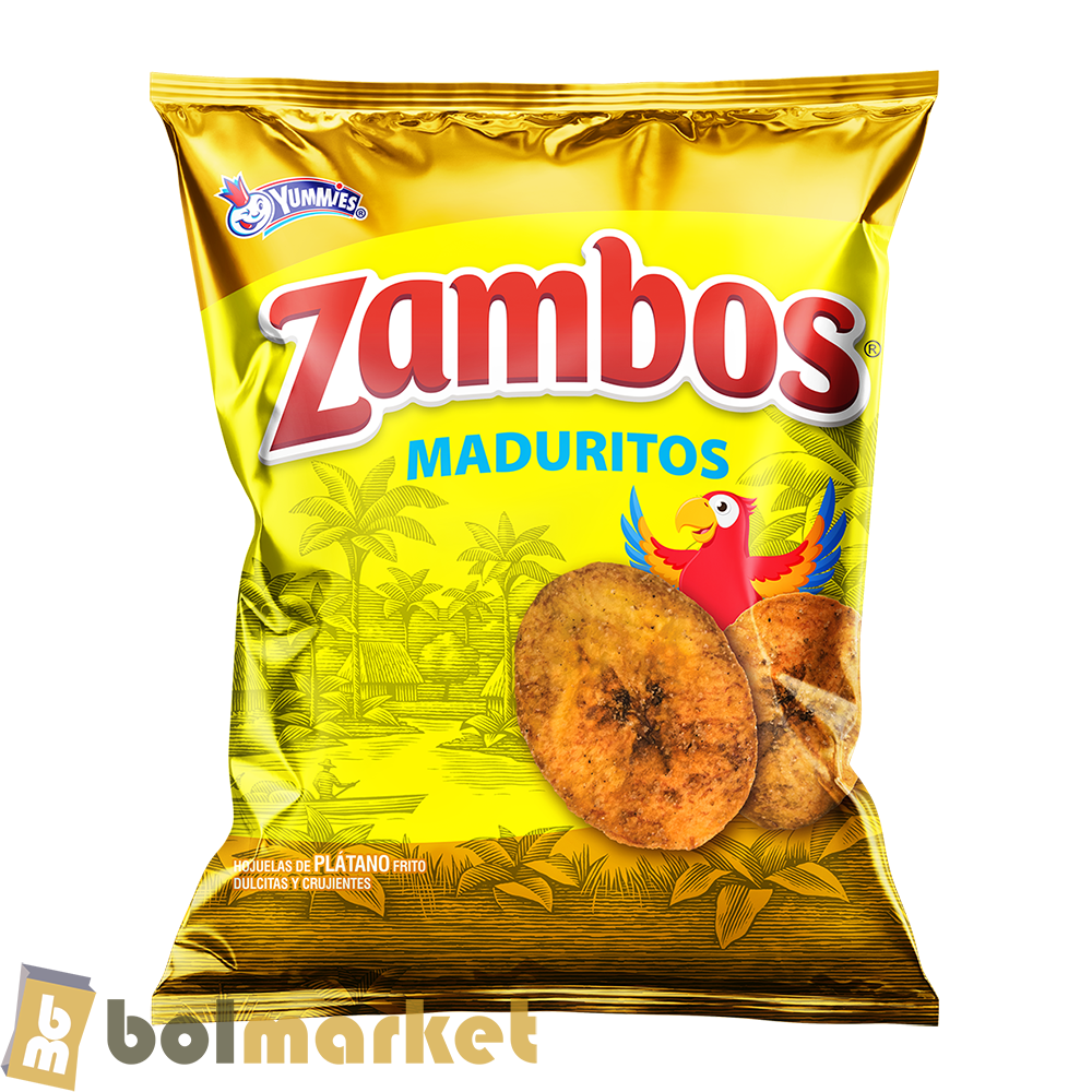 Zambos - Chips de Platano Dulce - Maduritos - 4.9 oz (140g)