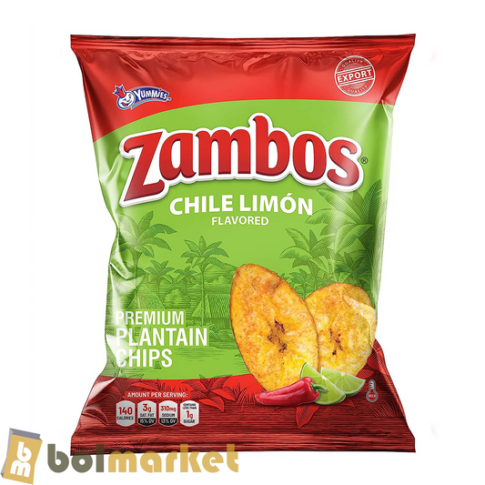 Zambos - Chips de Platano - Picositas - Chile Limon - 5.3 oz (150g)