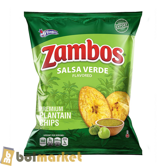 Zambos - Chips de Platano - Salsa Verde - 5.3 oz (150g)
